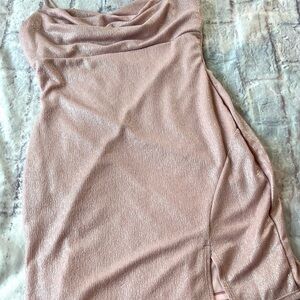 NEW Large rūdā Pink Sparkly Mini Dress pink glitter metallic NWT Bodycob juniors